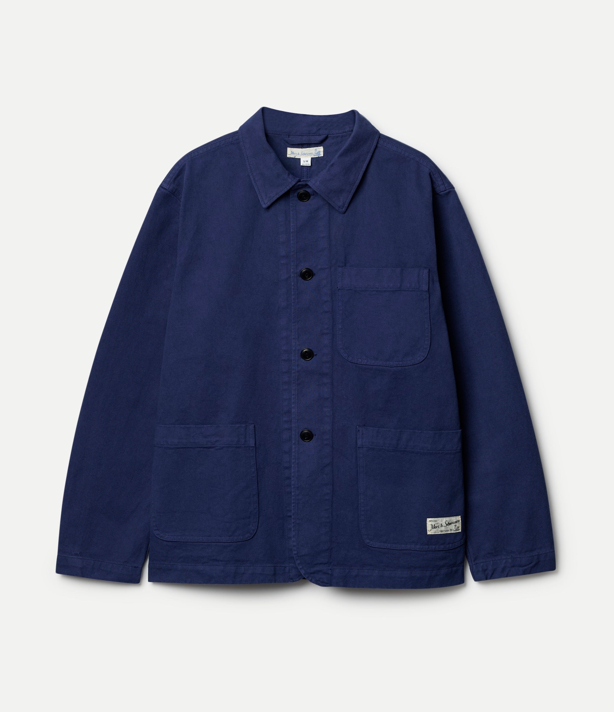 Merz b. Schwanen JKT05.66.2 Worker's Cotton Twill Jacket Blue