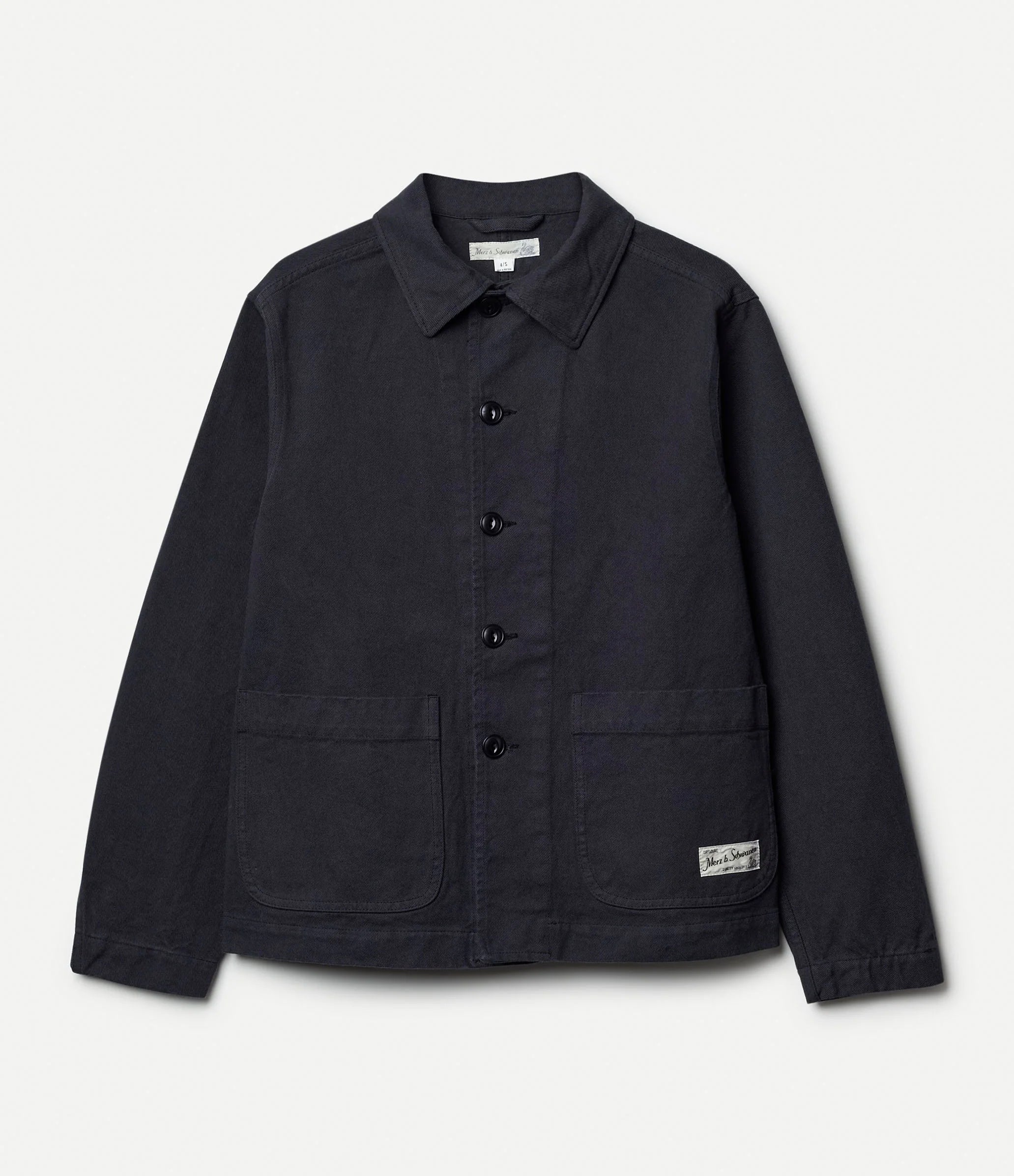 Merz b. Schwanen JKT05.98.2 Worker's Cotton Twill Jacket Charcoal