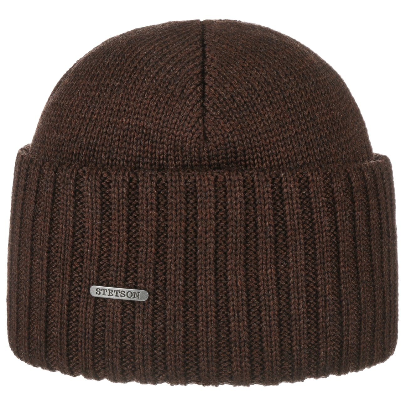 Stetson Northport Wool Beanie, Dark Brown 8519301 61