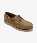 Loake Padstow Boat Shoe Brown Oiled Nubuck