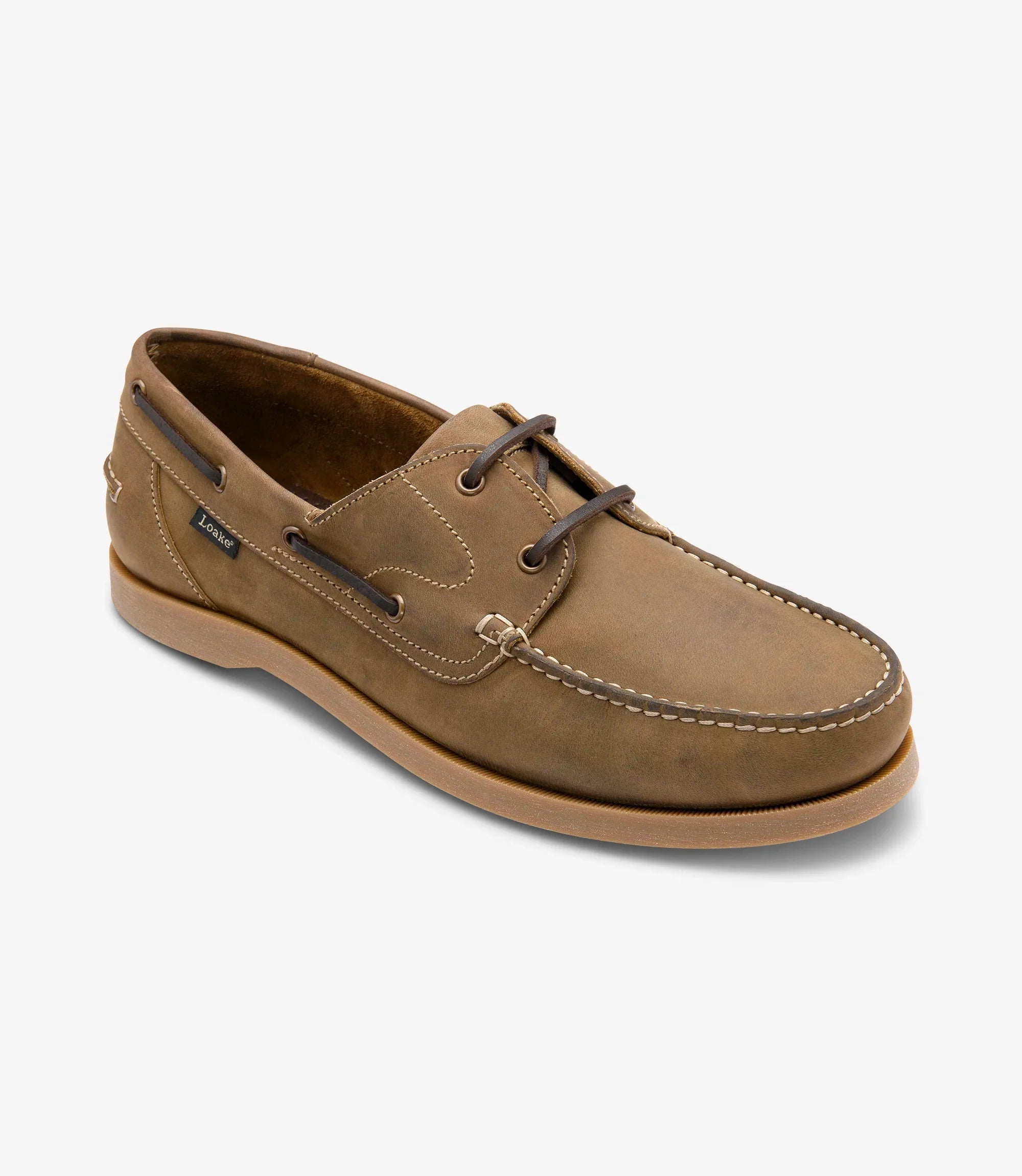 Loake Padstow Boat Shoe Brown Oiled Nubuck