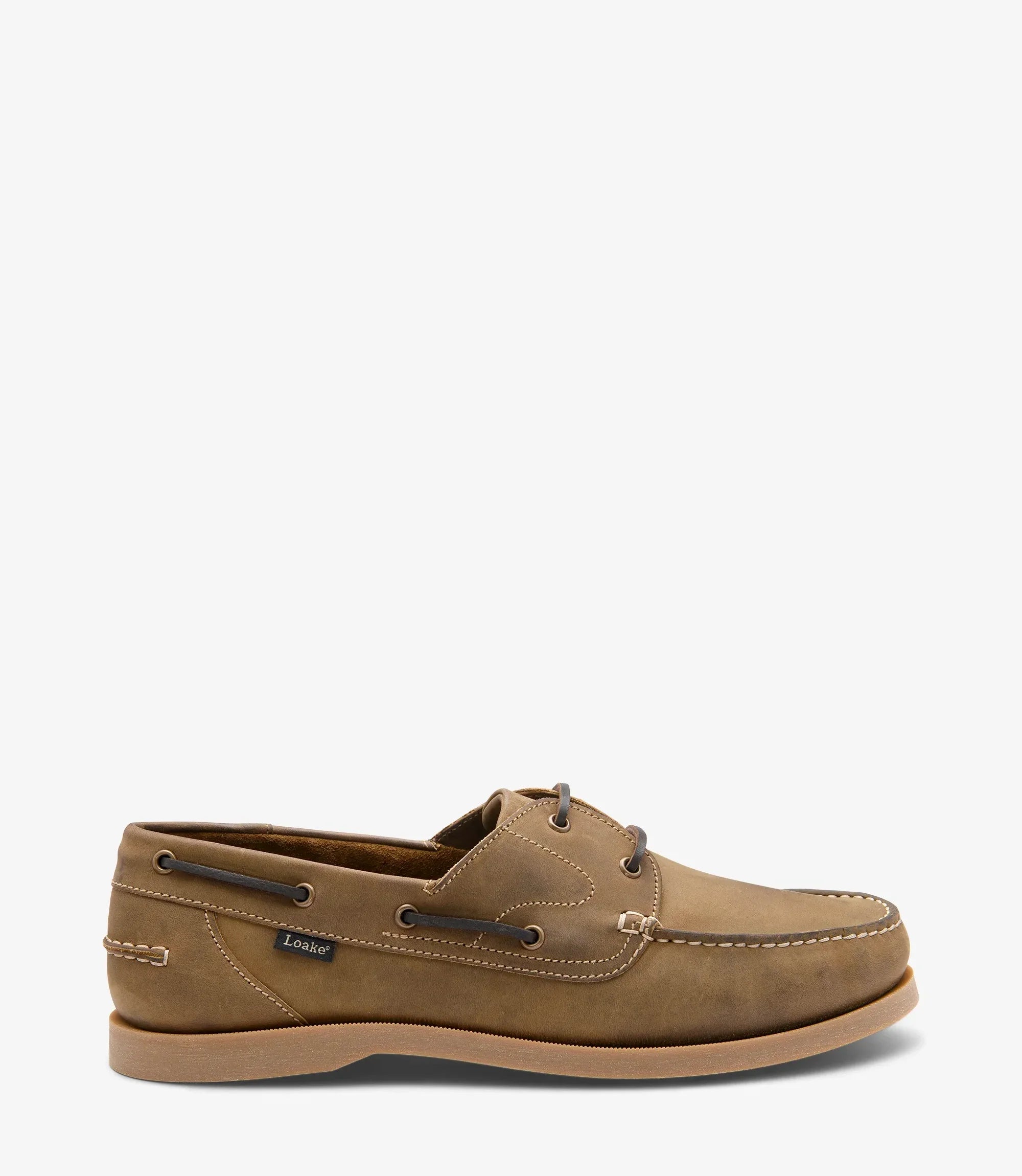 Loake Padstow Boat Shoe Brown Oiled Nubuck