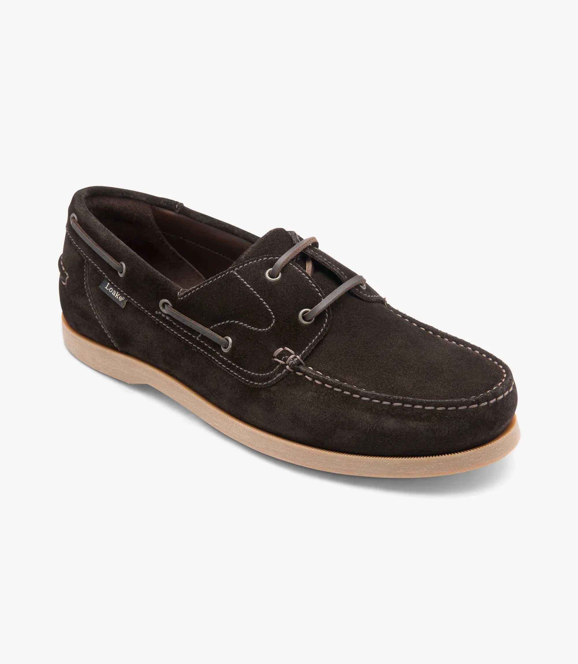 Loake Padstow Boat Shoe Brown Suede