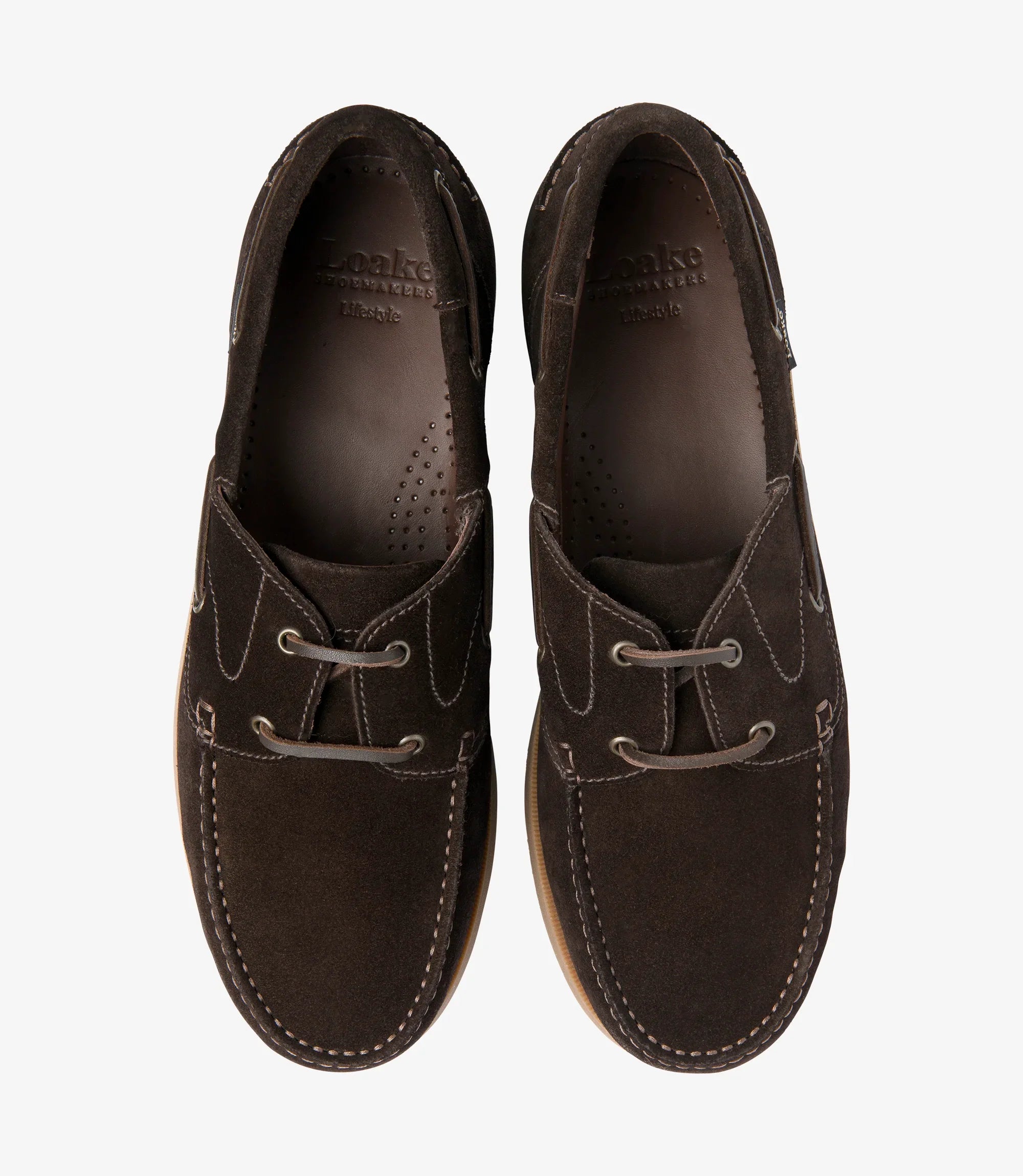 Loake Padstow Boat Shoe Brown Suede