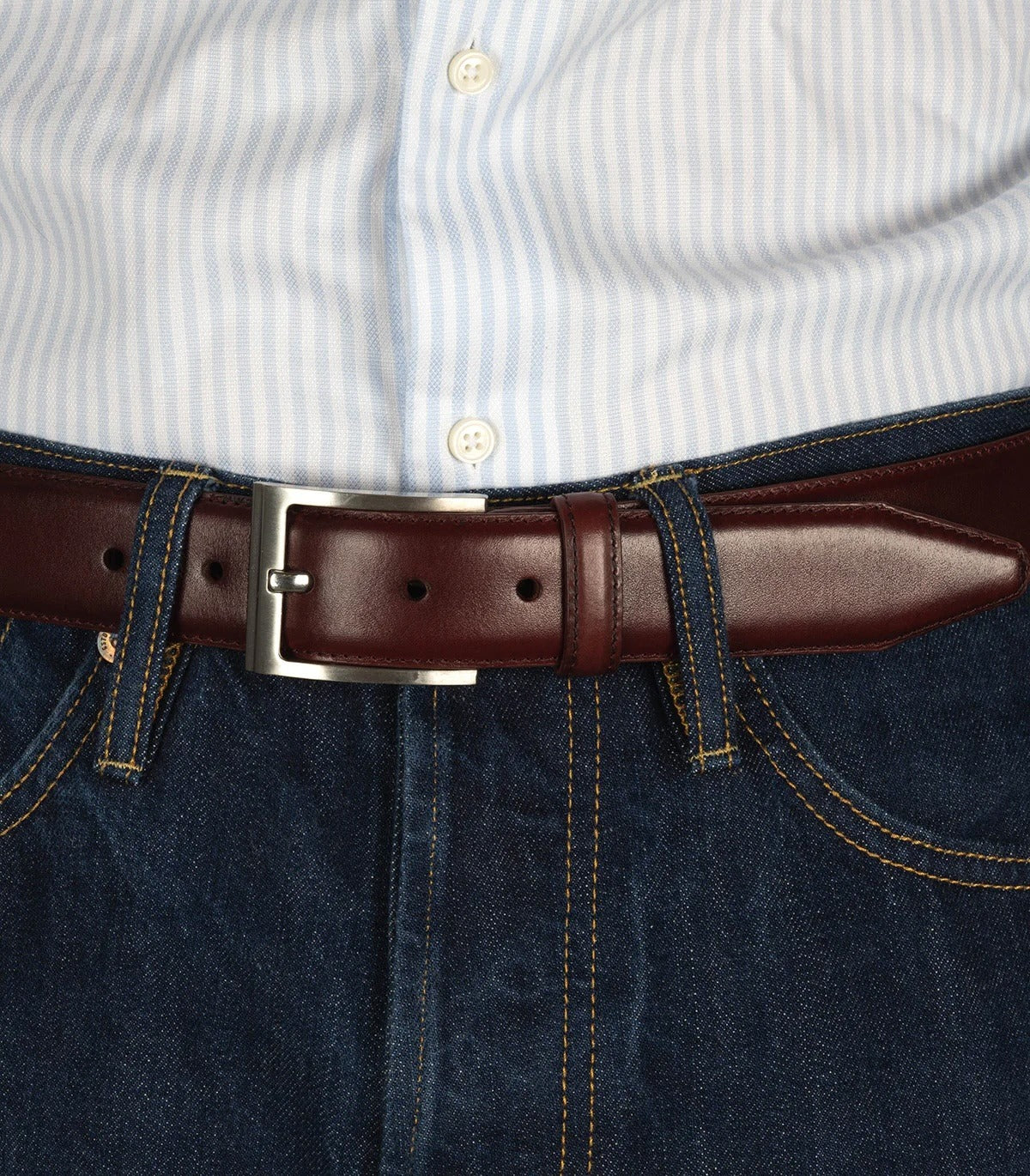 Loake Philip Belt Burgundy