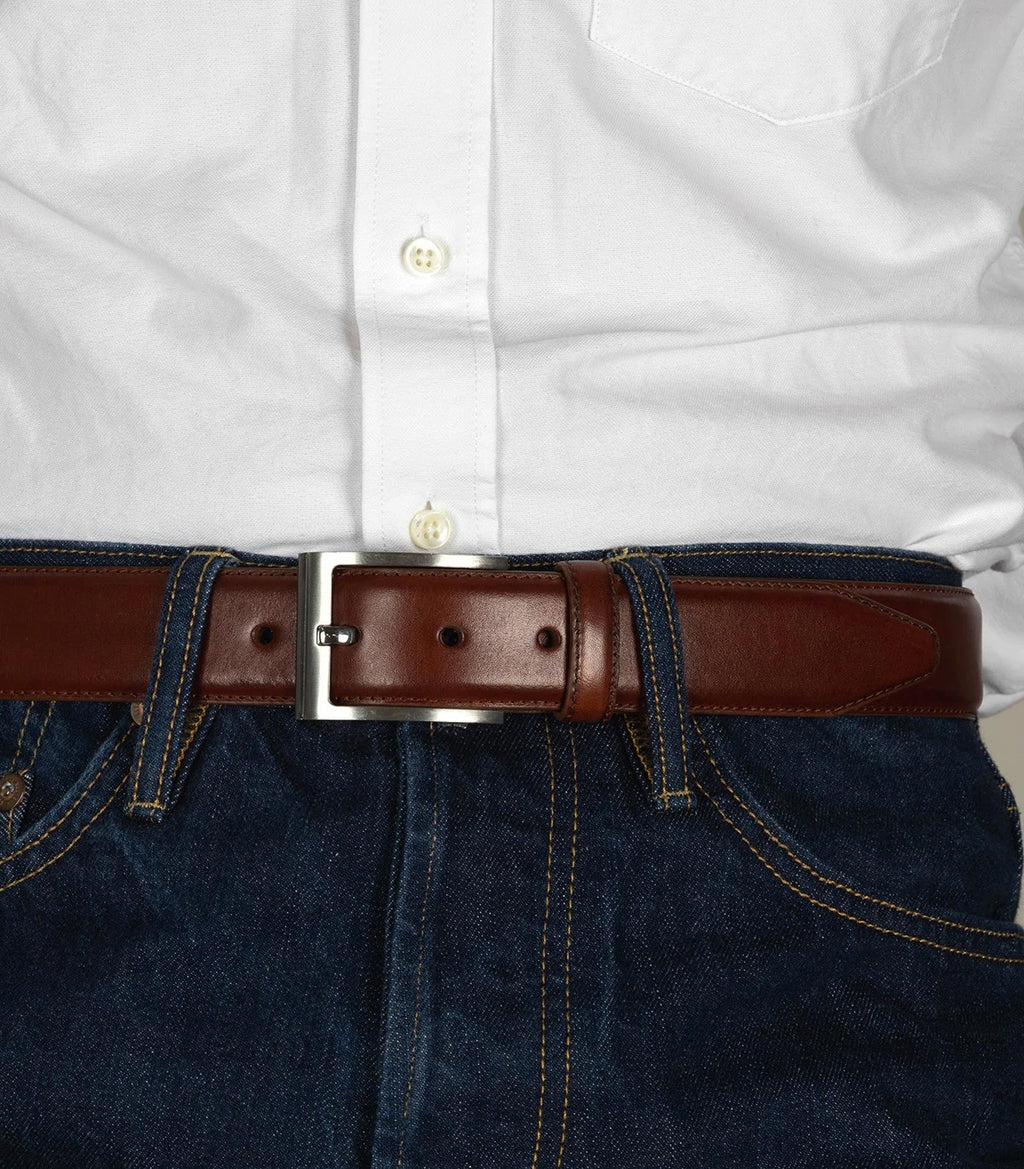 Loake Philip Belt Dark Mahonagy