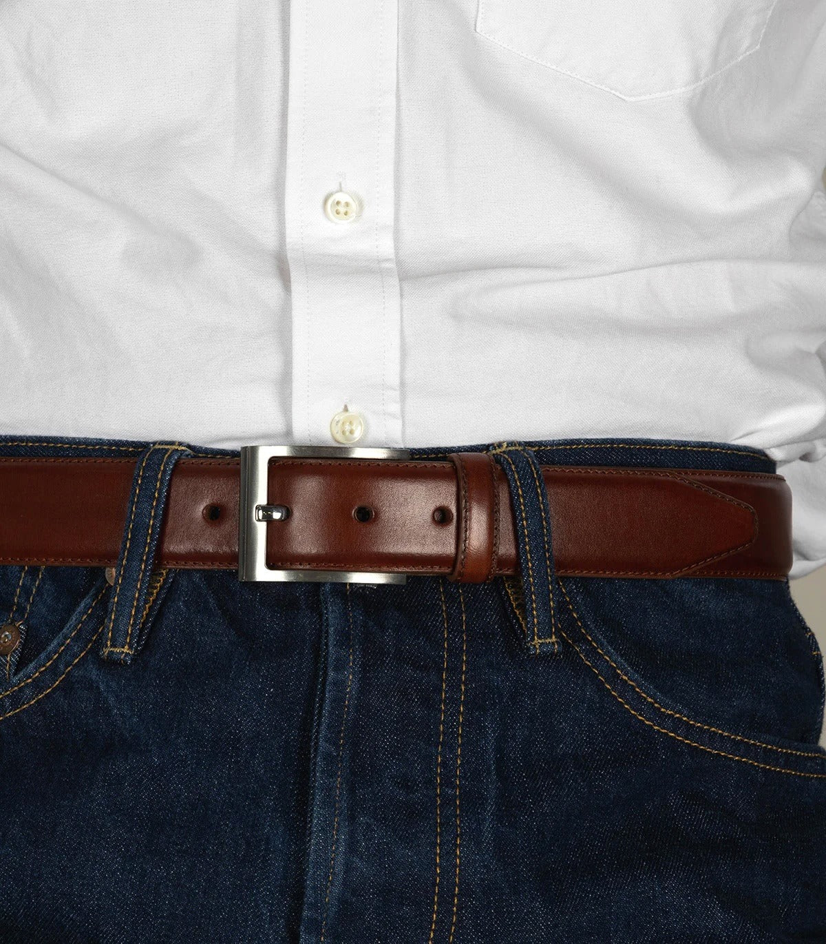 Loake Philip Belt Dark Mahonagy