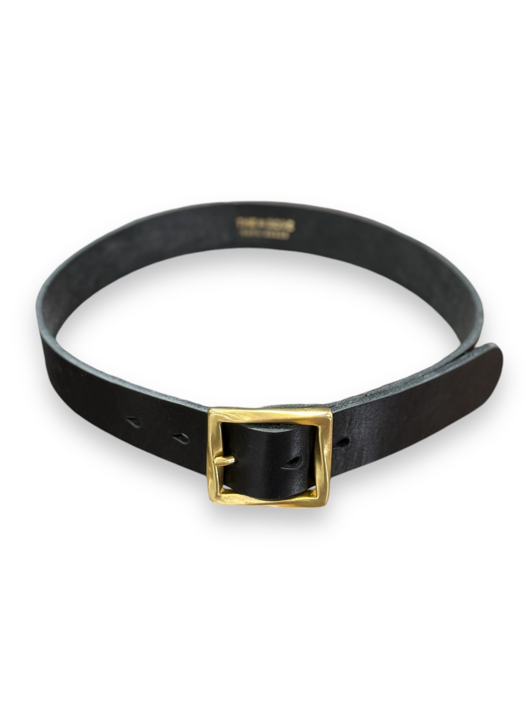 The Rope — Heavy Brass Buckle Belt Black