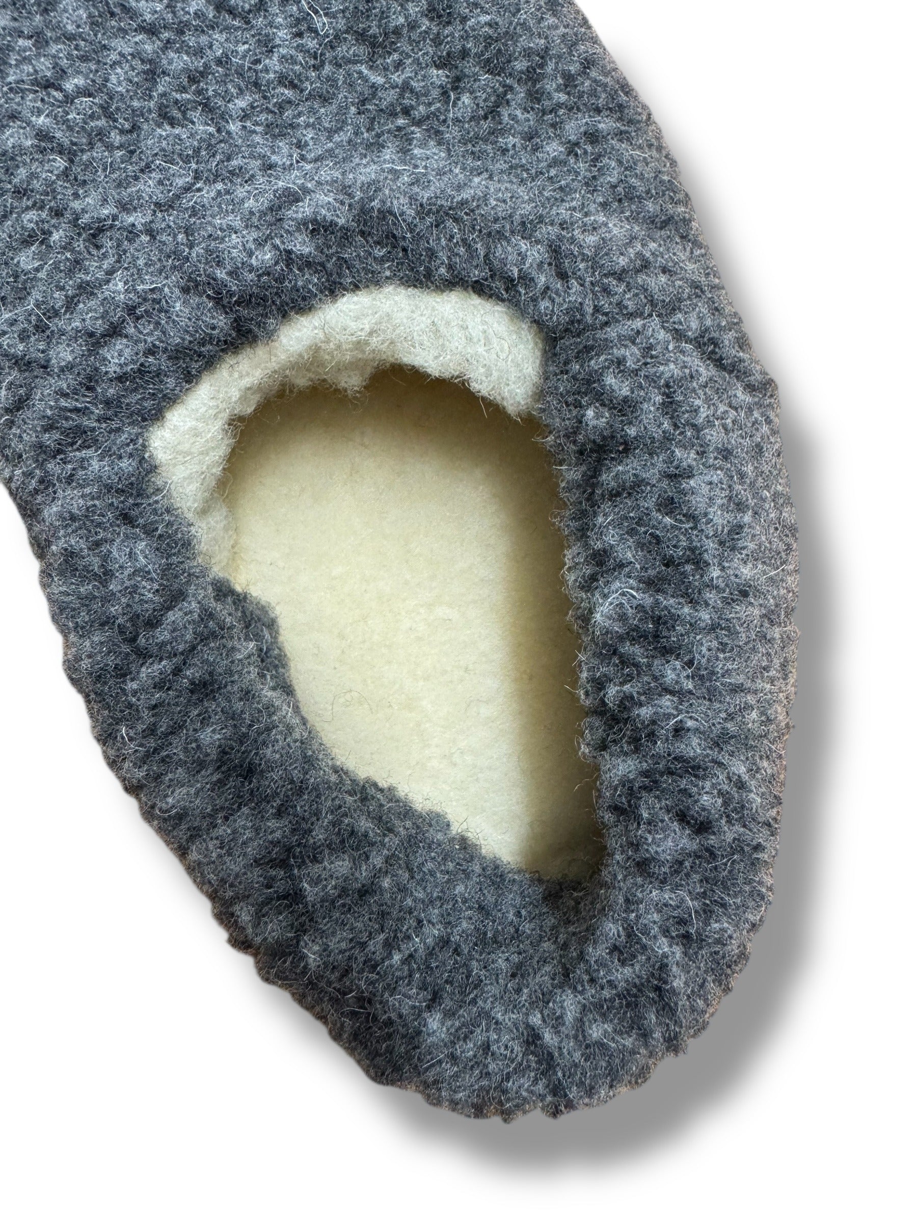 COLDBREAKER - Siberian Woolen Slippers - GREY/WHITE