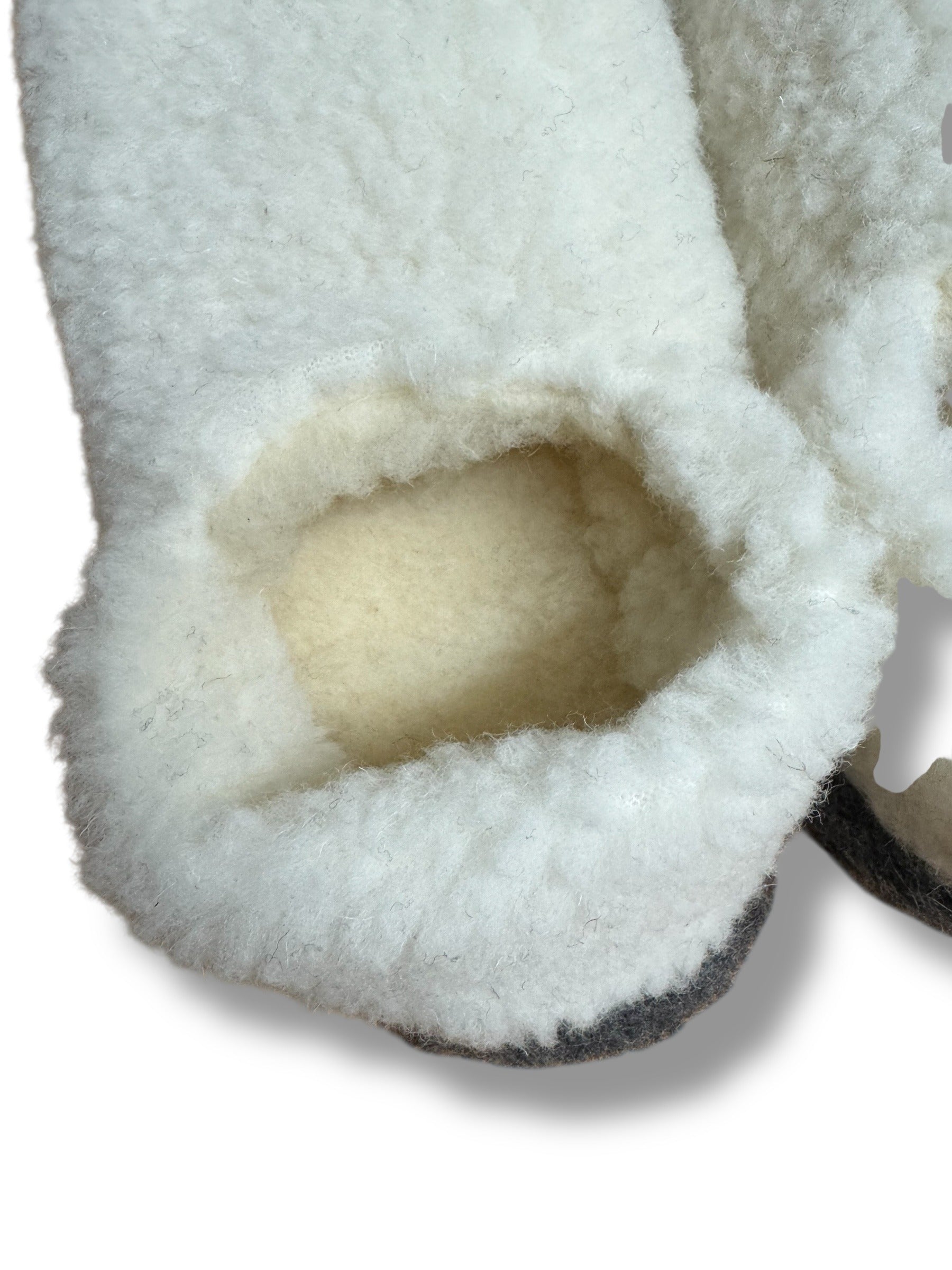 COLDBREAKER - Siberian Woolen Slippers - GREY/WHITE