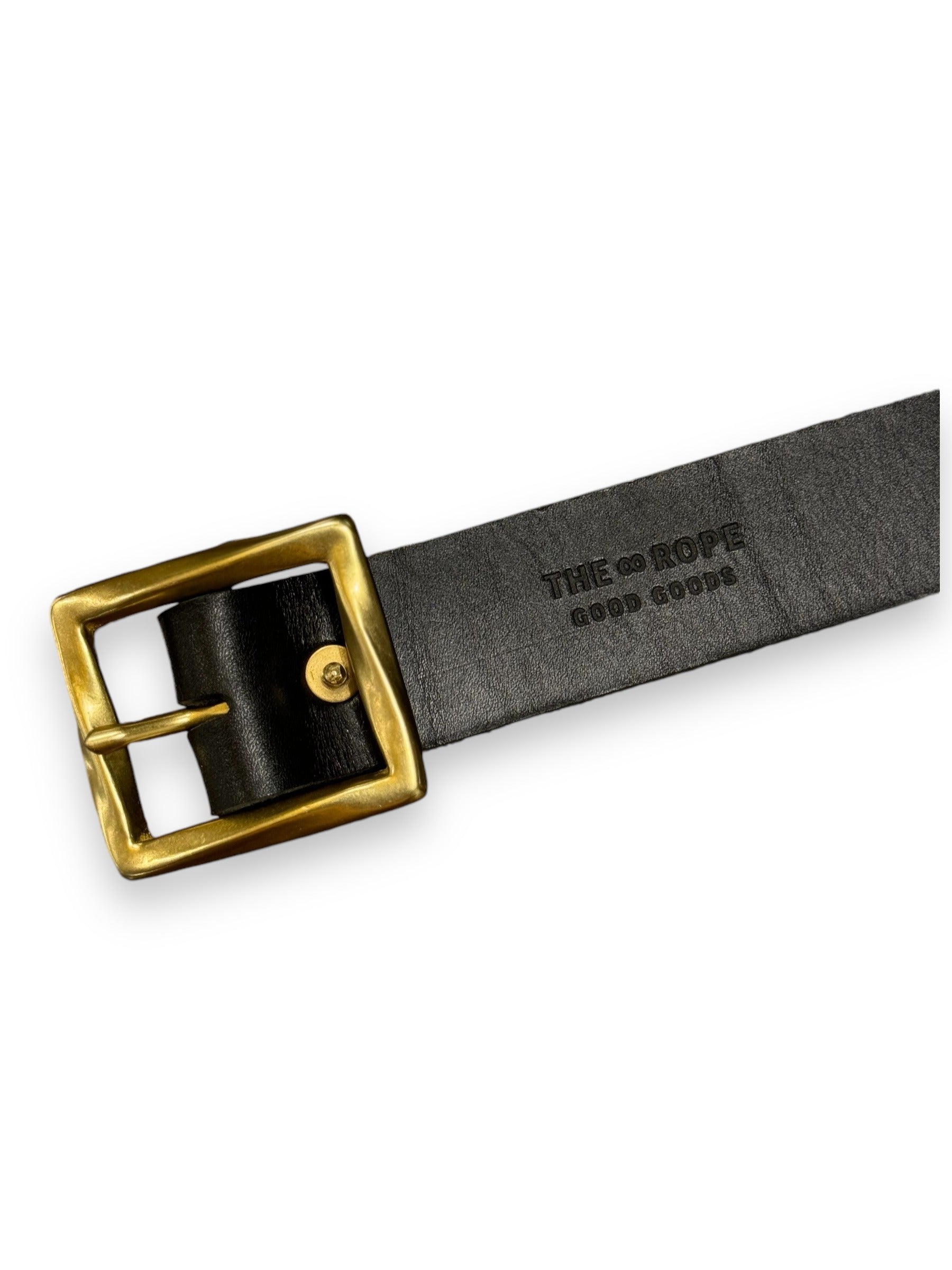 The Rope — Heavy Brass Buckle Belt Black