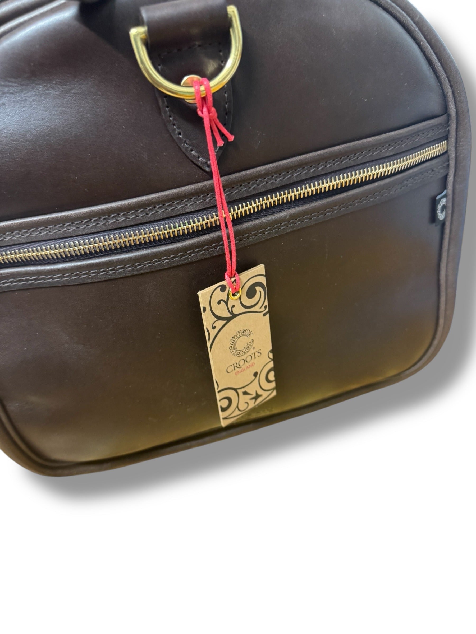Croots England - Vintage Leather Duffle Holdall - DARK BROWN