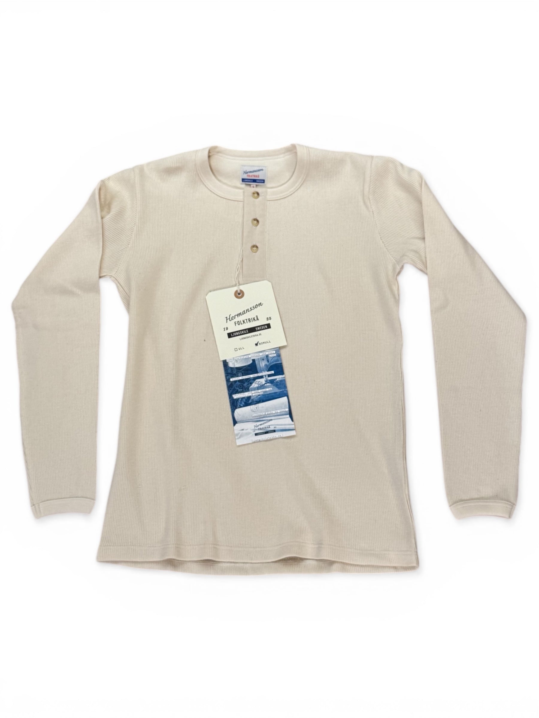 Hermansson Folktrikå - Lahmann Henley Shirt Off-White