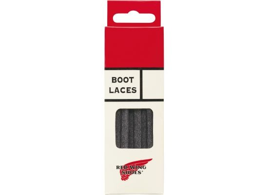 Red Wing 60" Flat Waxed Laces, Thin Black