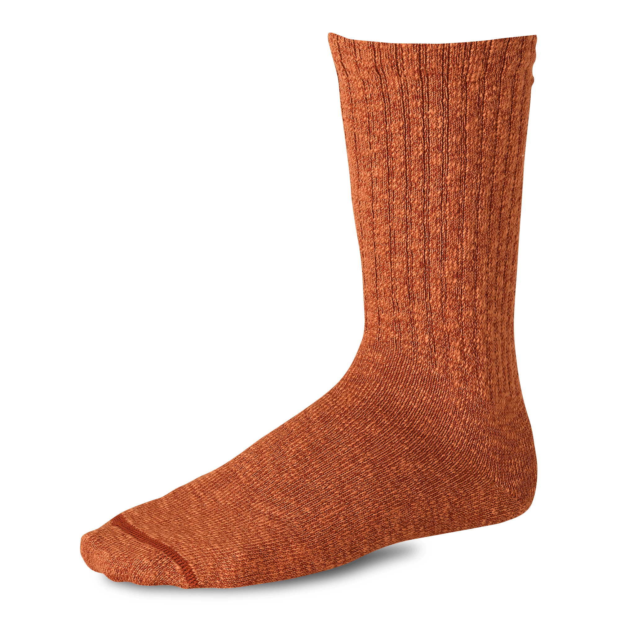 Red Wing Cotton Ragg Overdyed Crew Sock, Rust/Burgundy