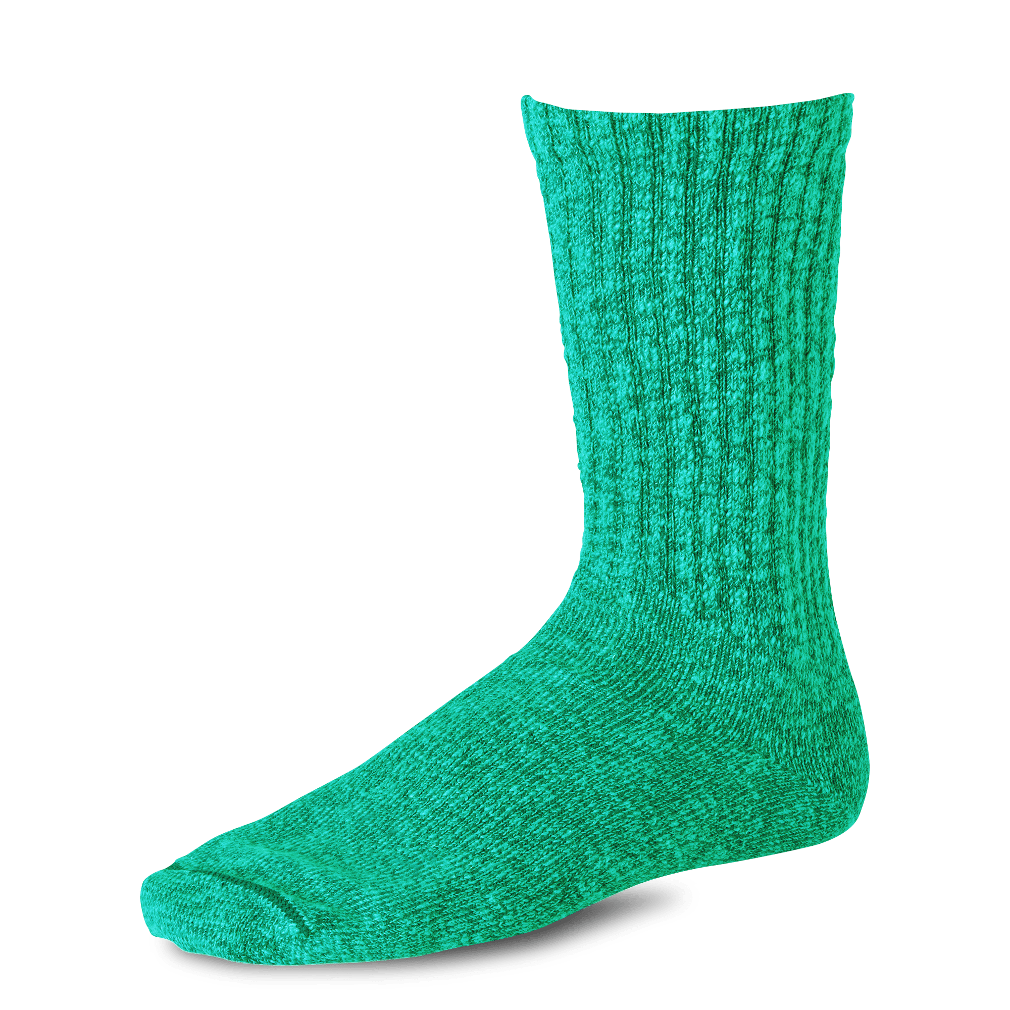 Red Wing Cotton Ragg Overdyed Crew Sock, Green/Dark Green