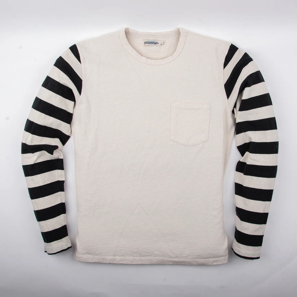 Freenote Cloth - shifter l/s tee natural combo