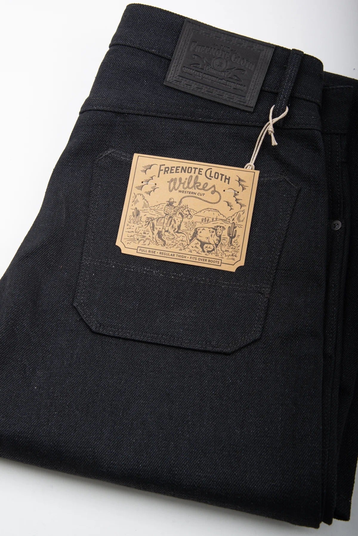 Freenote Cloth - wilkes western 17 ounce black denim
