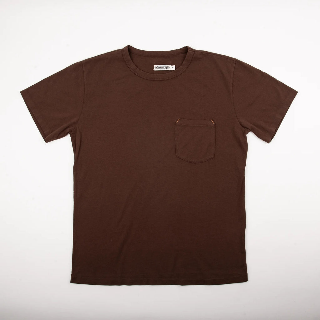 Freenote Cloth 9 Ounce Pocket T-Shirt Chocolate