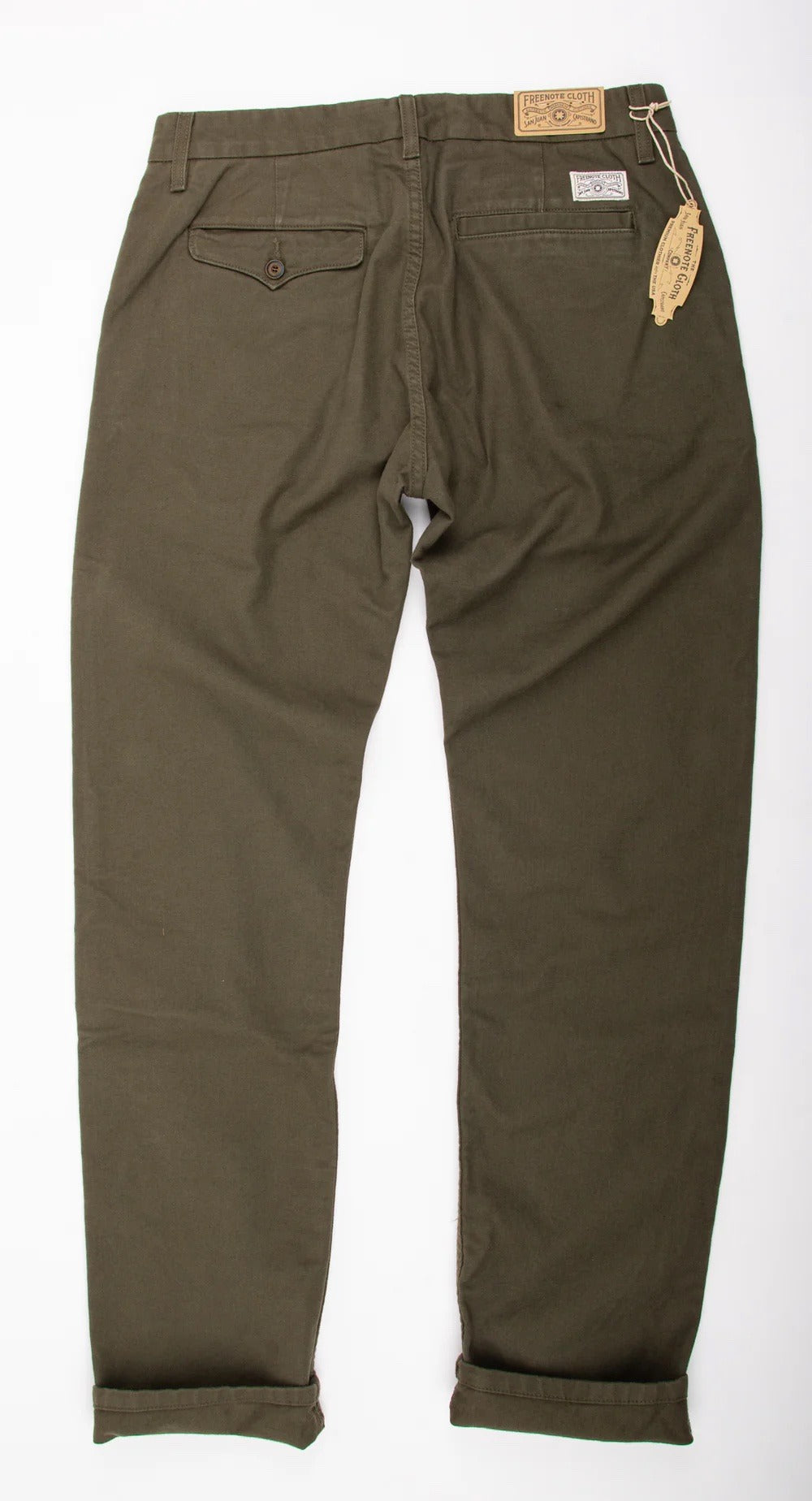 Freenote Cloth – Workers Chino Slim Straight Fit 14 Ounce Slub Olive