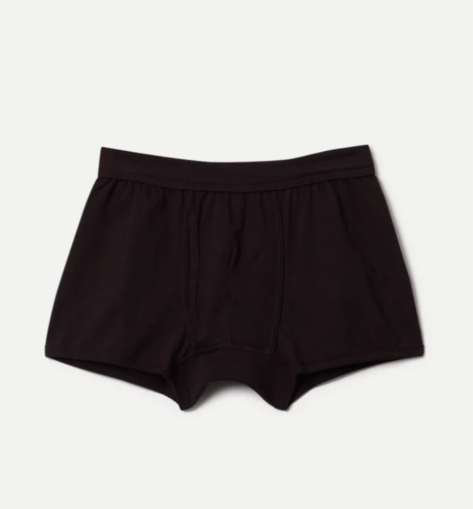 Merz b. Schwanen 254 Loopwheeled Midweight Boxer Brief - Deep Black