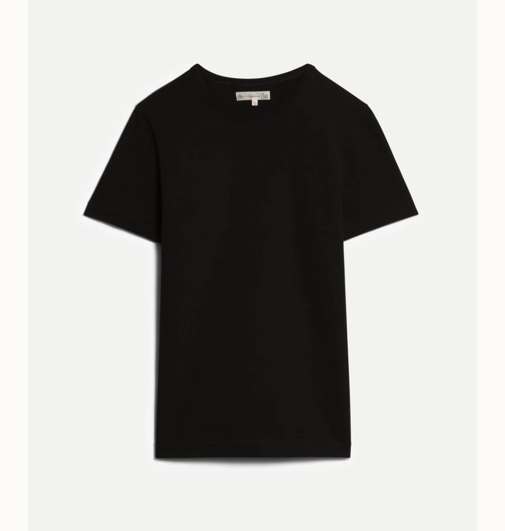 Merz b. Schwanen 215 men's loopwheeled T-shirt, 7,2oz classic fit - Black