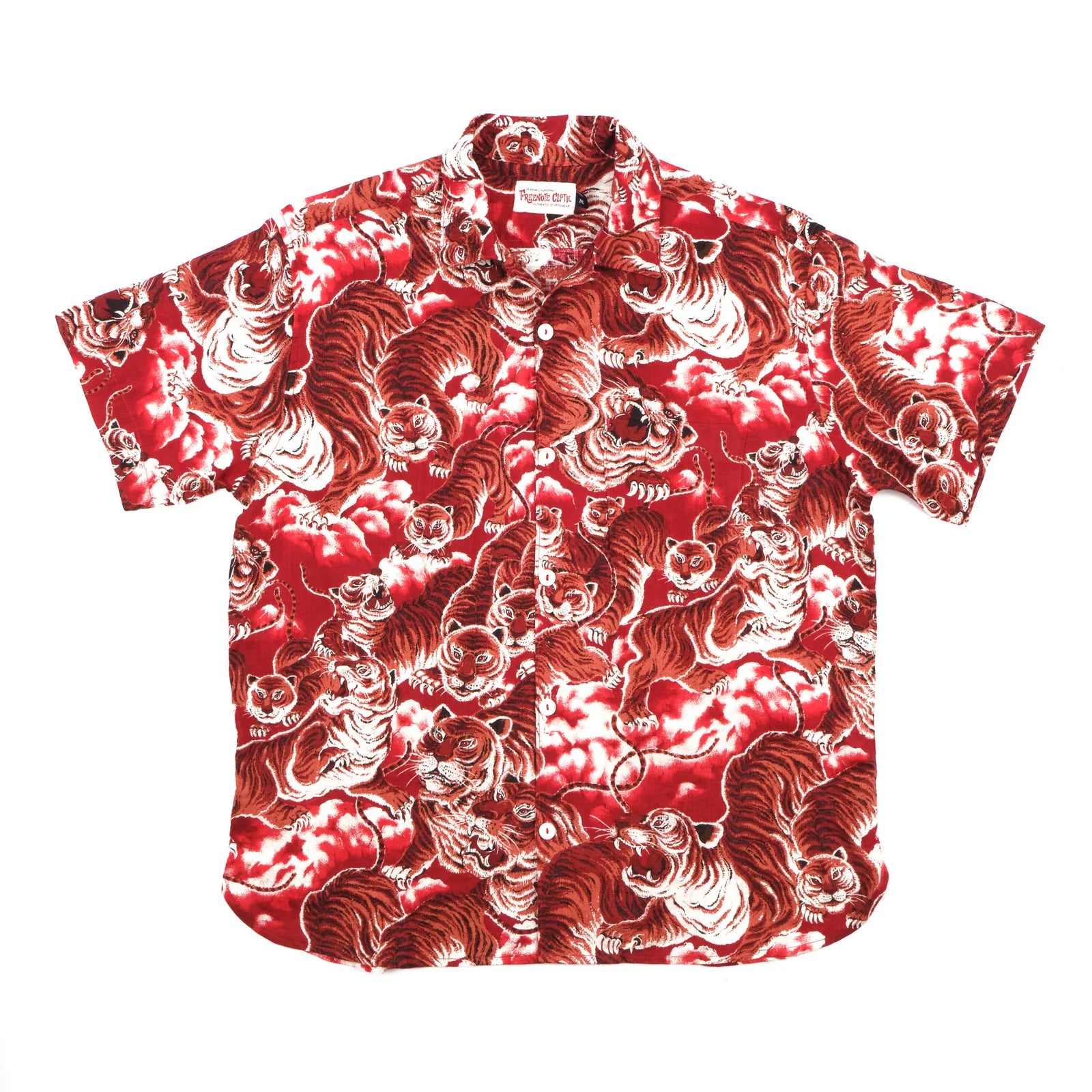 Freenote Cloth Linen Hawaiian Tiger Red