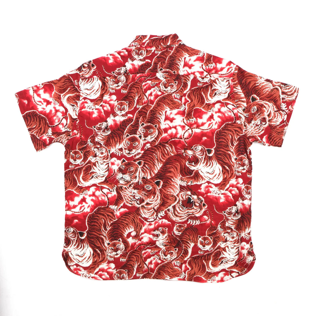 Freenote Cloth Linen Hawaiian Tiger Red