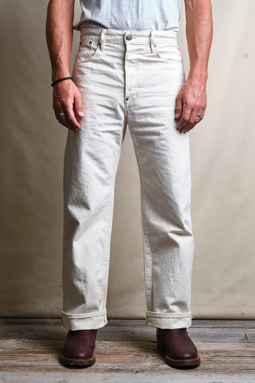 Freenote Cloth Modesto Buckleback 11 Ounce Natural Rinsed Canvas