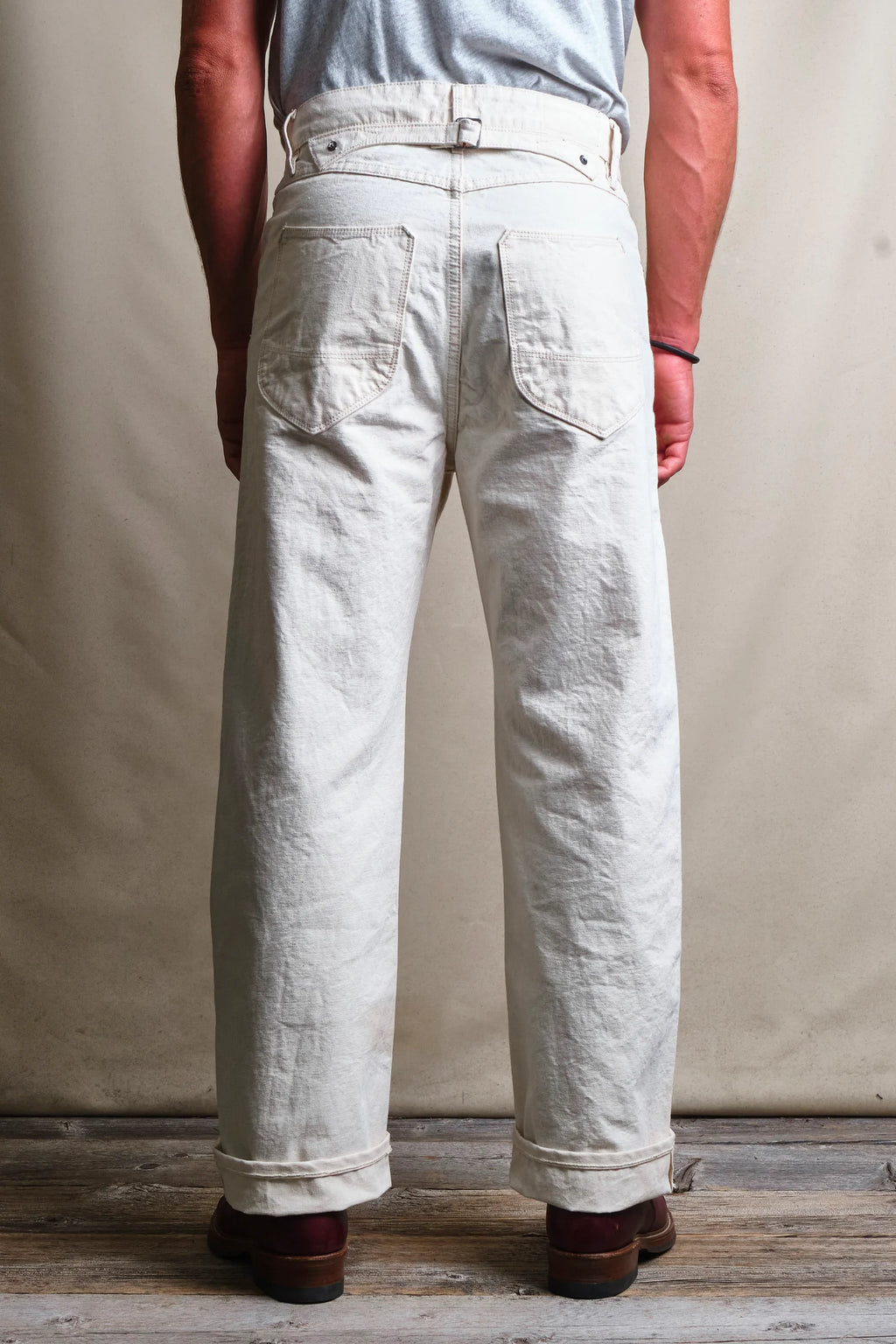 Freenote Cloth Modesto Buckleback 11 Ounce Natural Rinsed Canvas