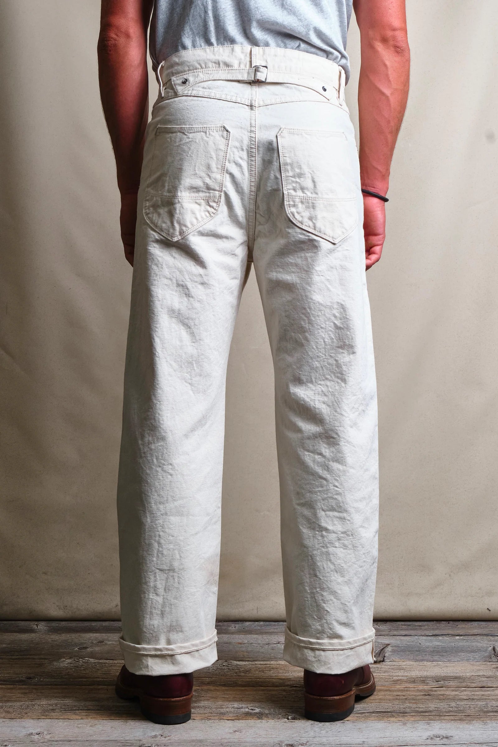 Freenote Cloth Modesto Buckleback 11 Ounce Natural Rinsed Canvas