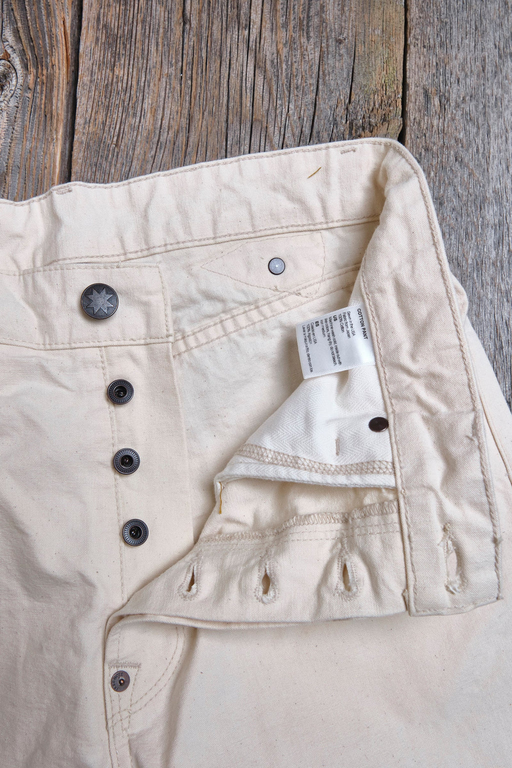 Freenote Cloth Modesto Buckleback 11 Ounce Natural Rinsed Canvas