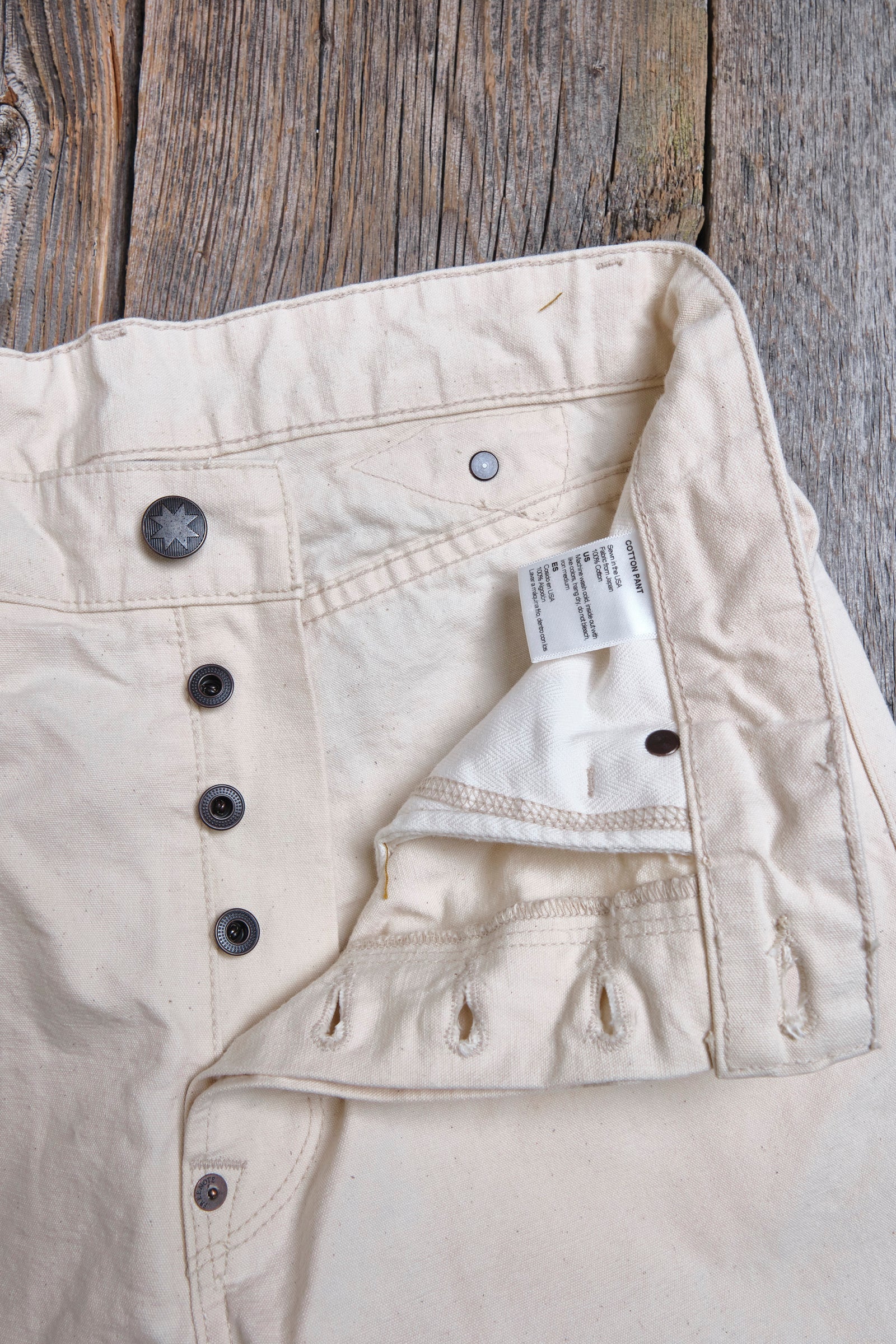 Freenote Cloth Modesto Buckleback 11 Ounce Natural Rinsed Canvas