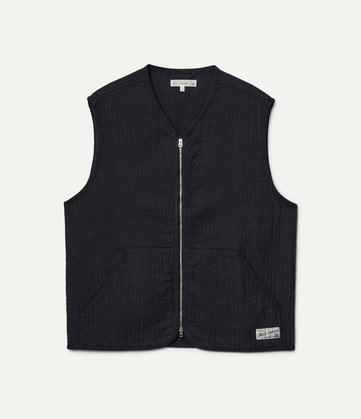Merz b. Schwanen Padded Zip Vest Charcoal