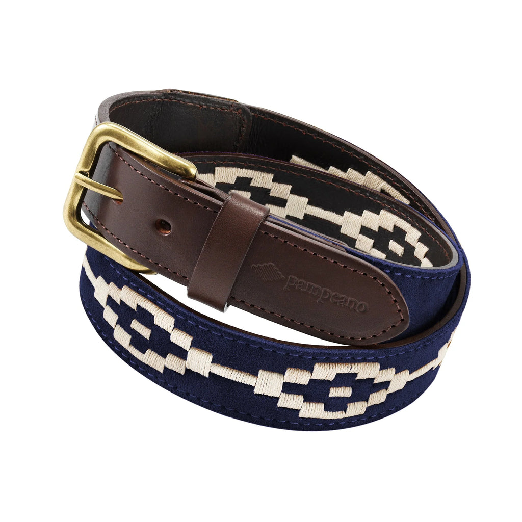 Pampeano Confianza Belt Navy Suede