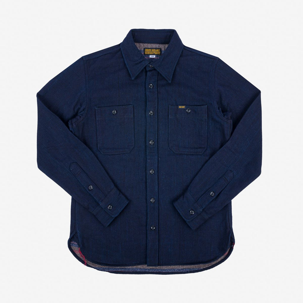 Iron Heart IHSH-374-IND - 14oz Double Cloth Work Shirt - Indigo