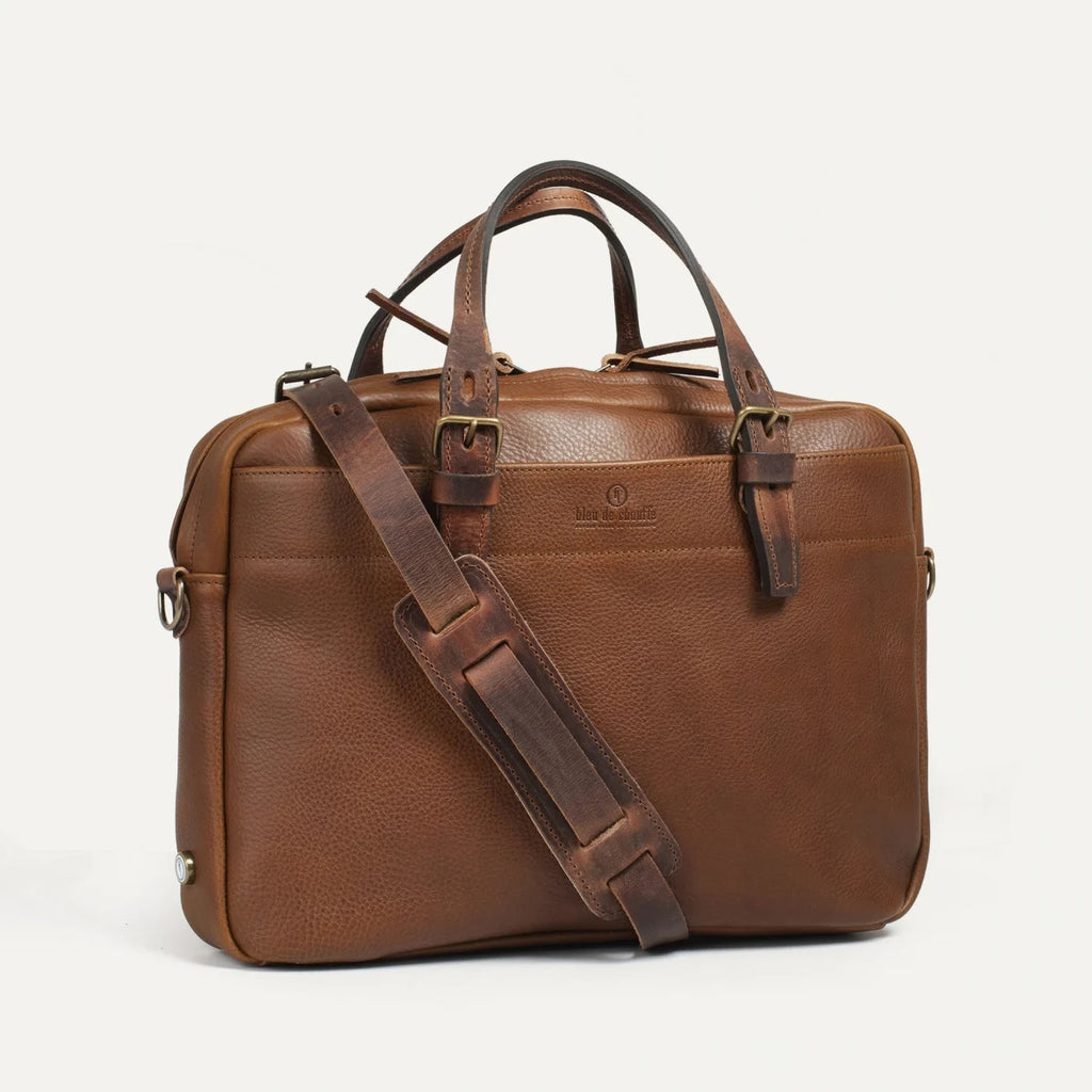 Bleu De Chauffe - Folder Business Laptop Bag Amber Brown