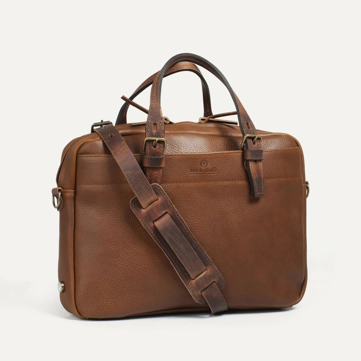 Bleu De Chauffe - Folder Business Laptop Bag Amber Brown