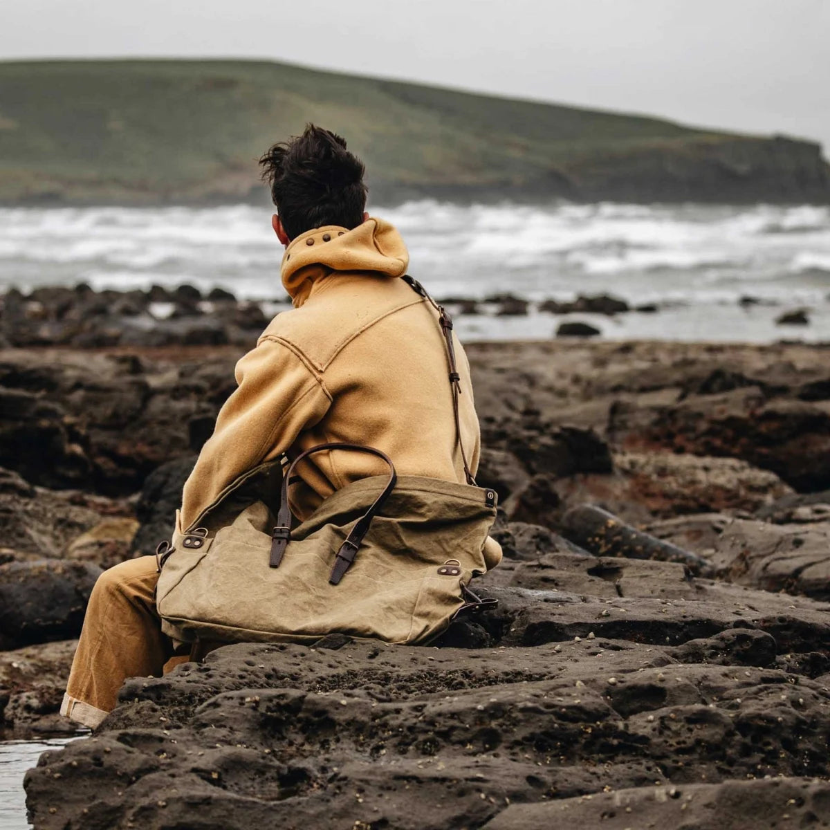 Bleu De Chauffe - Cabine Travel bag - Khaki Stonewashed