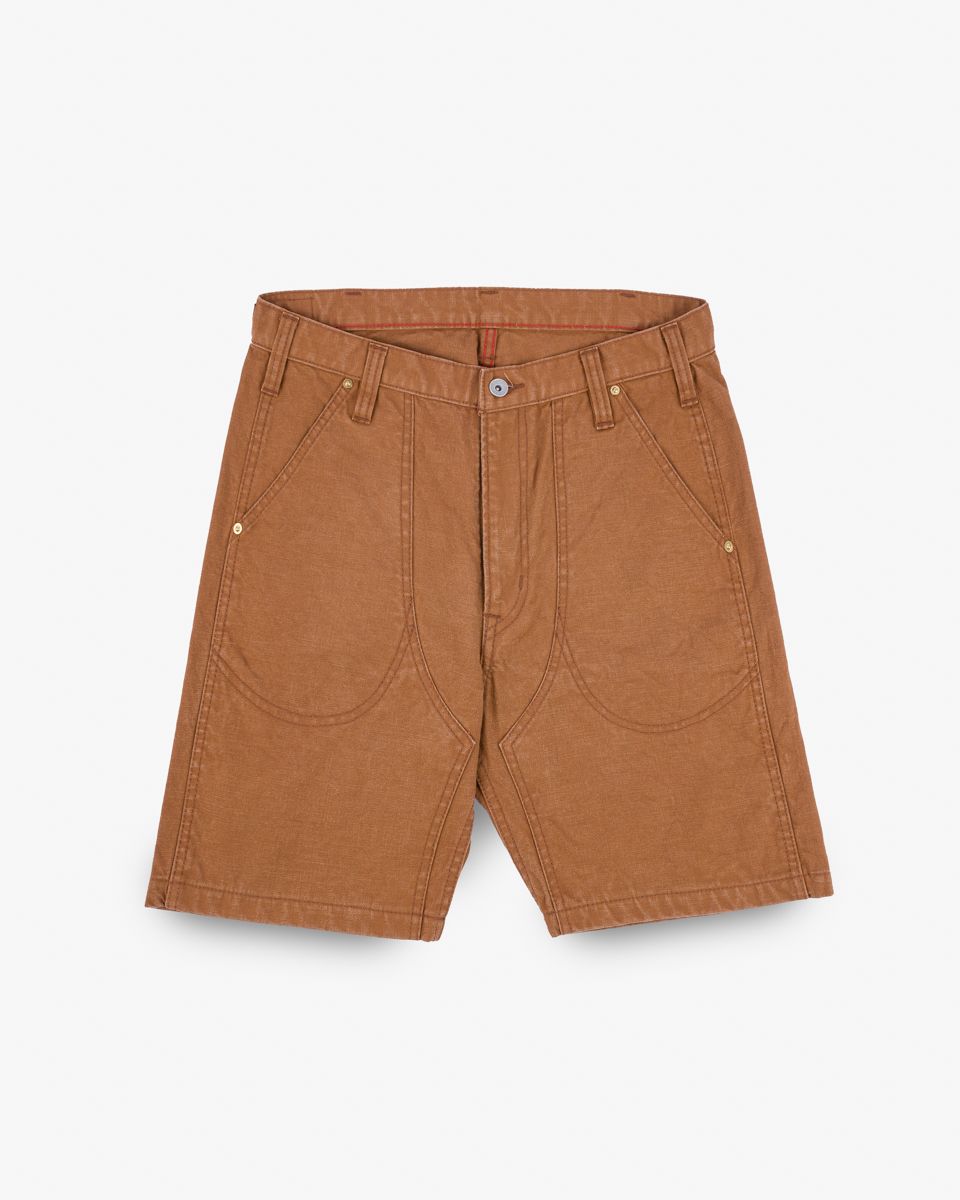 Iron Heart IH-741-IND - 10oz Double Front Duck Shorts - Brown