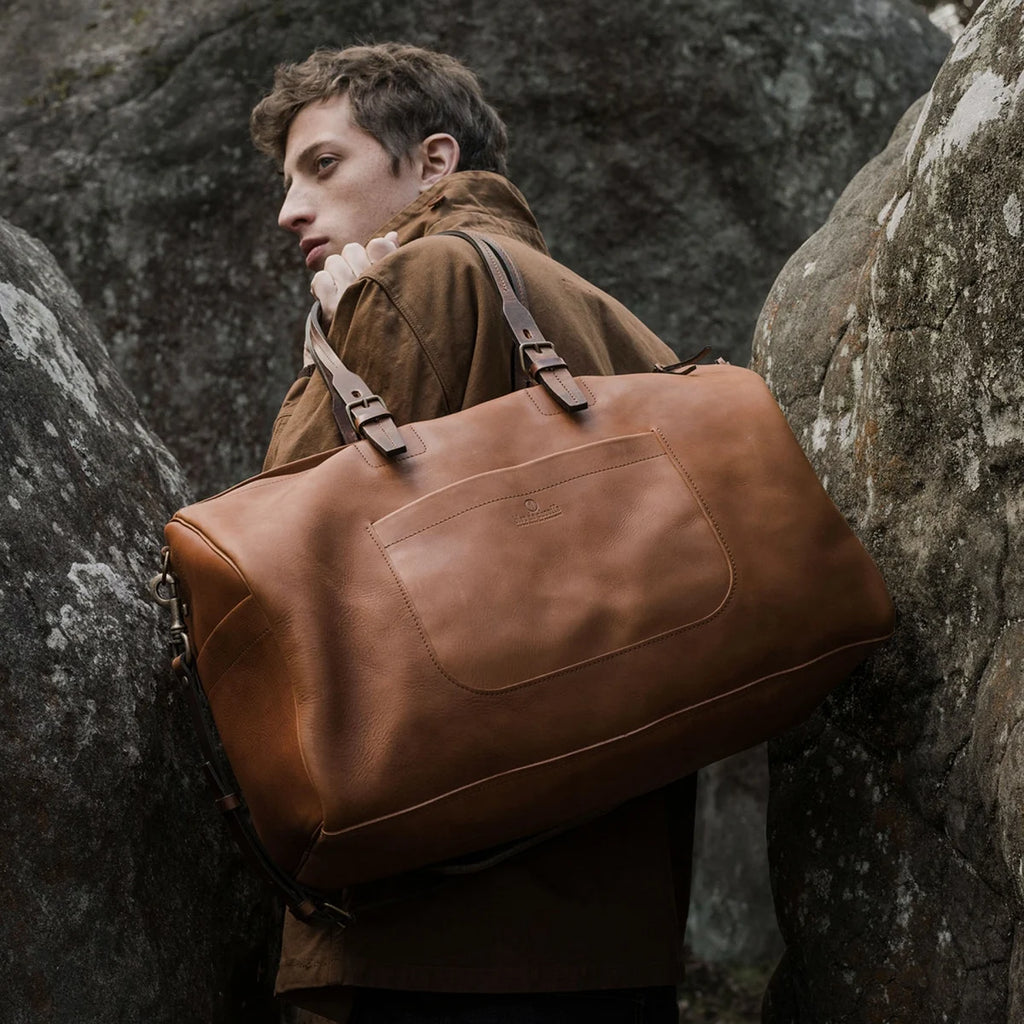 Bleu De Chauffe - Hobo Travel bag - Amber Brown - Leather