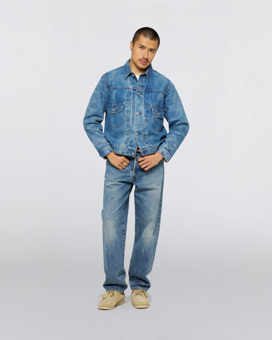 Edwin Made in Japan 13.5oz Denim Jacket Blue-Light Used