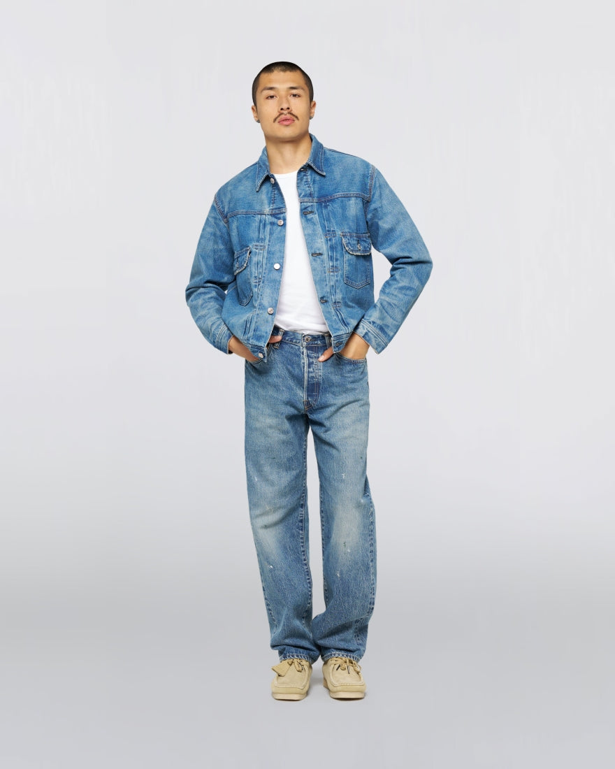 Edwin Made in Japan 13.5oz Denim Jacket Blue-Light Used