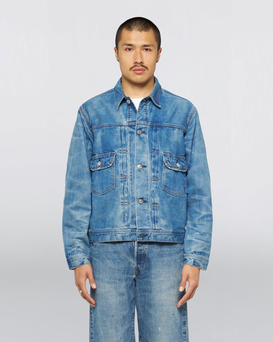 Edwin Made in Japan 13.5oz Denim Jacket Blue-Light Used