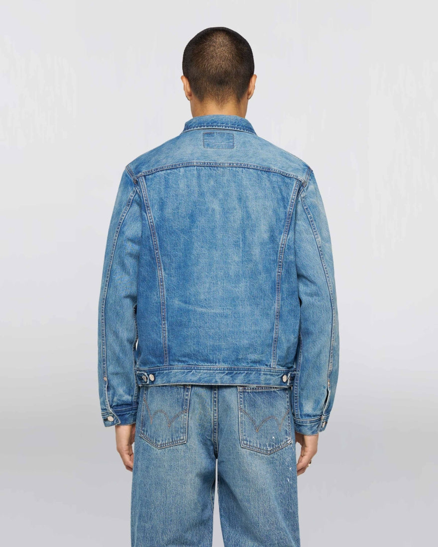 Edwin Made in Japan 13.5oz Denim Jacket Blue-Light Used