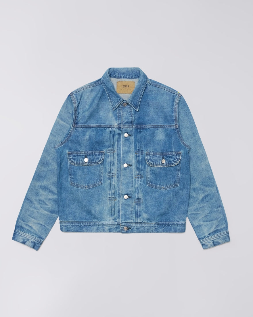 Edwin Made in Japan 13.5oz Denim Jacket Blue-Light Used