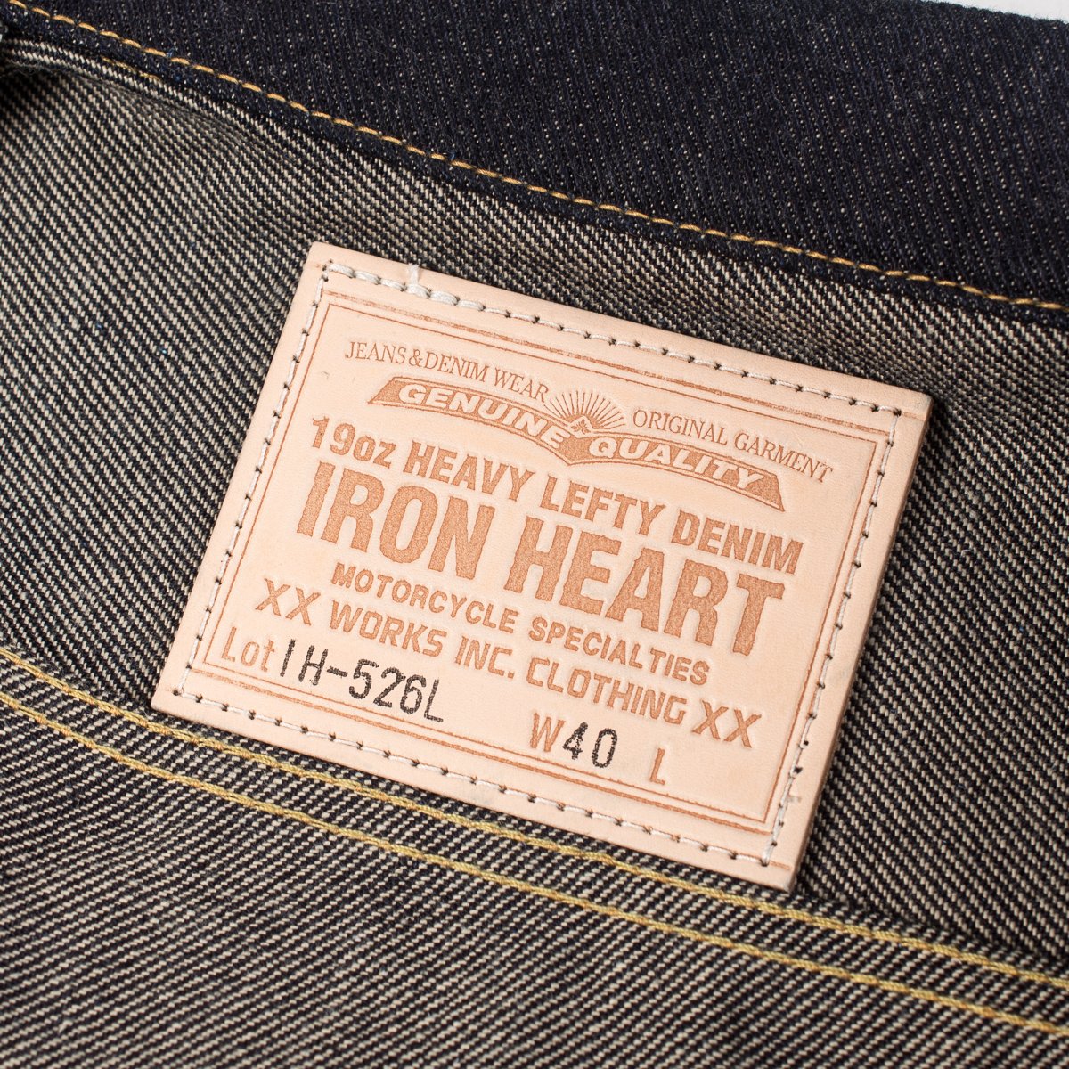 Iron Heart IH-526L 19oz Left-Hand Twill Selvedge Denim Type III Jacket - Indigo
