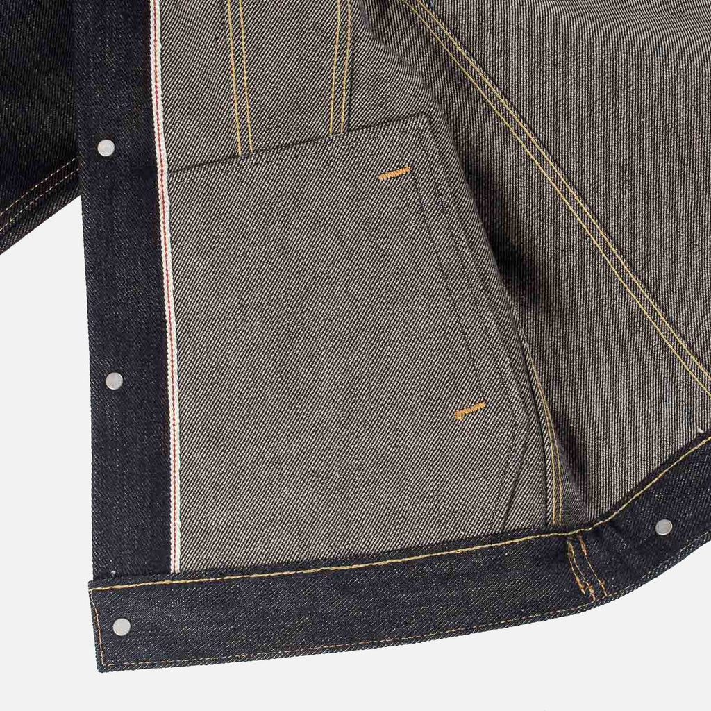Iron Heart IH-526L 19oz Left-Hand Twill Selvedge Denim Type III Jacket - Indigo