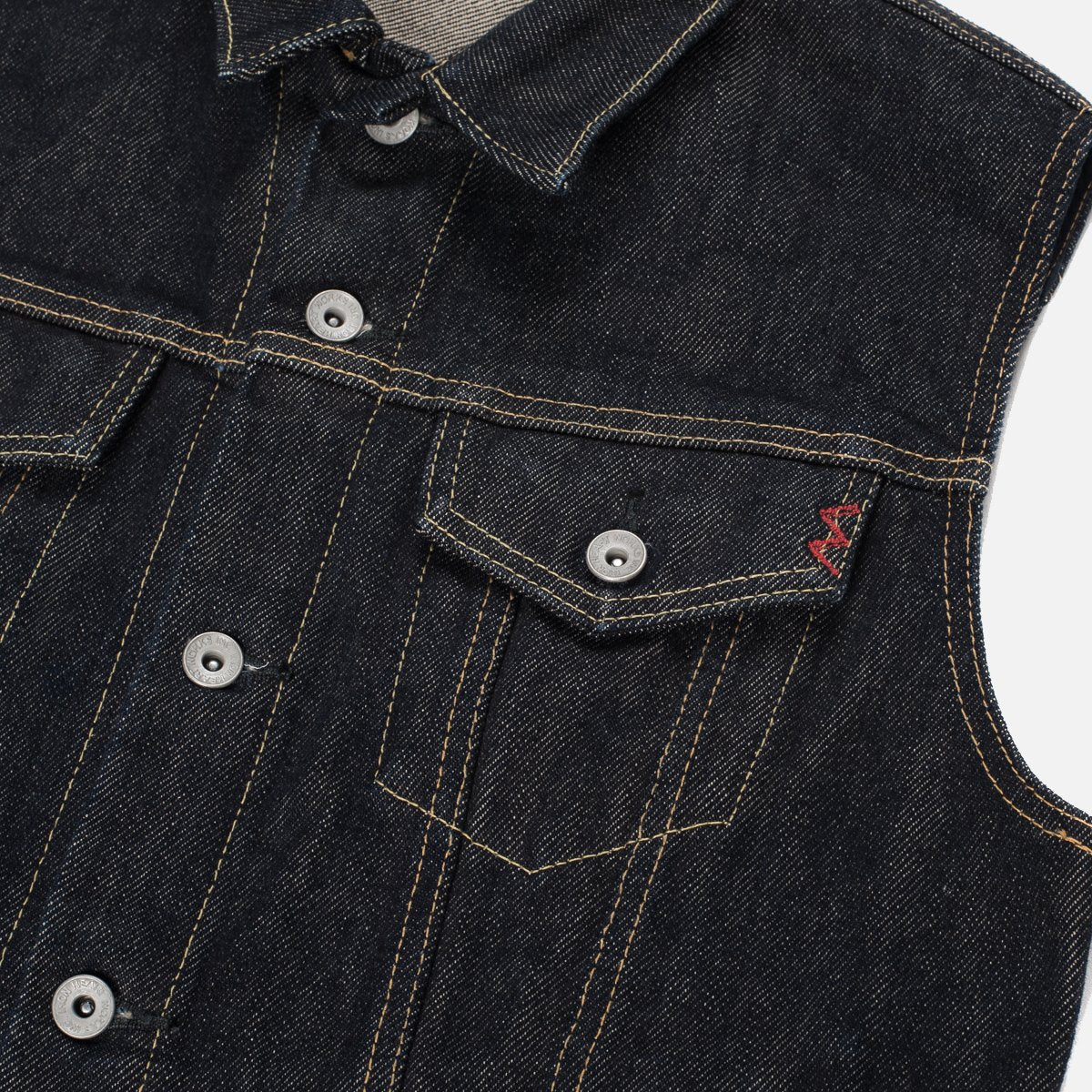 Iron Heart IH-526SV - 21oz Selvedge Denim Modified Type III Vest - Indigo