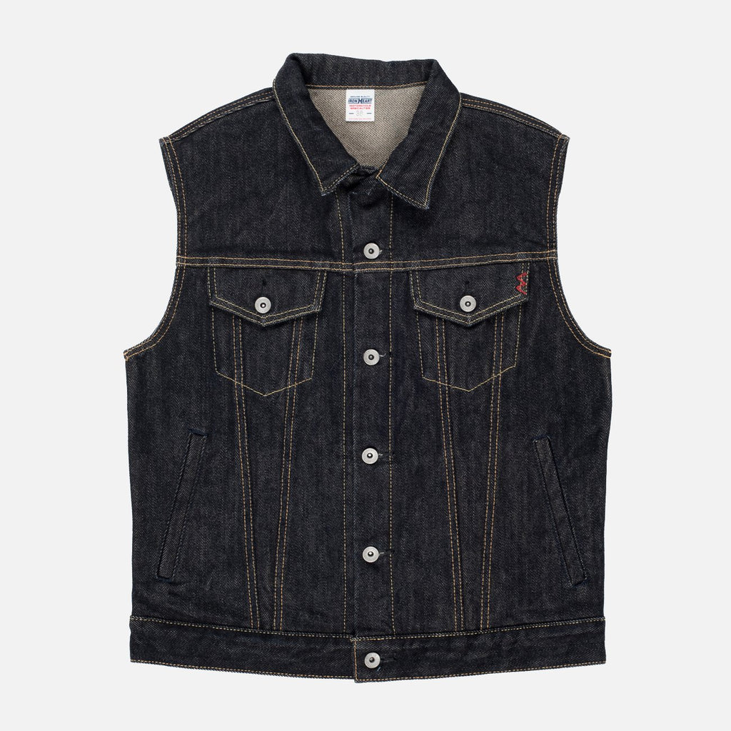 Iron Heart IH-526SV - 21oz Selvedge Denim Modified Type III Vest - Indigo